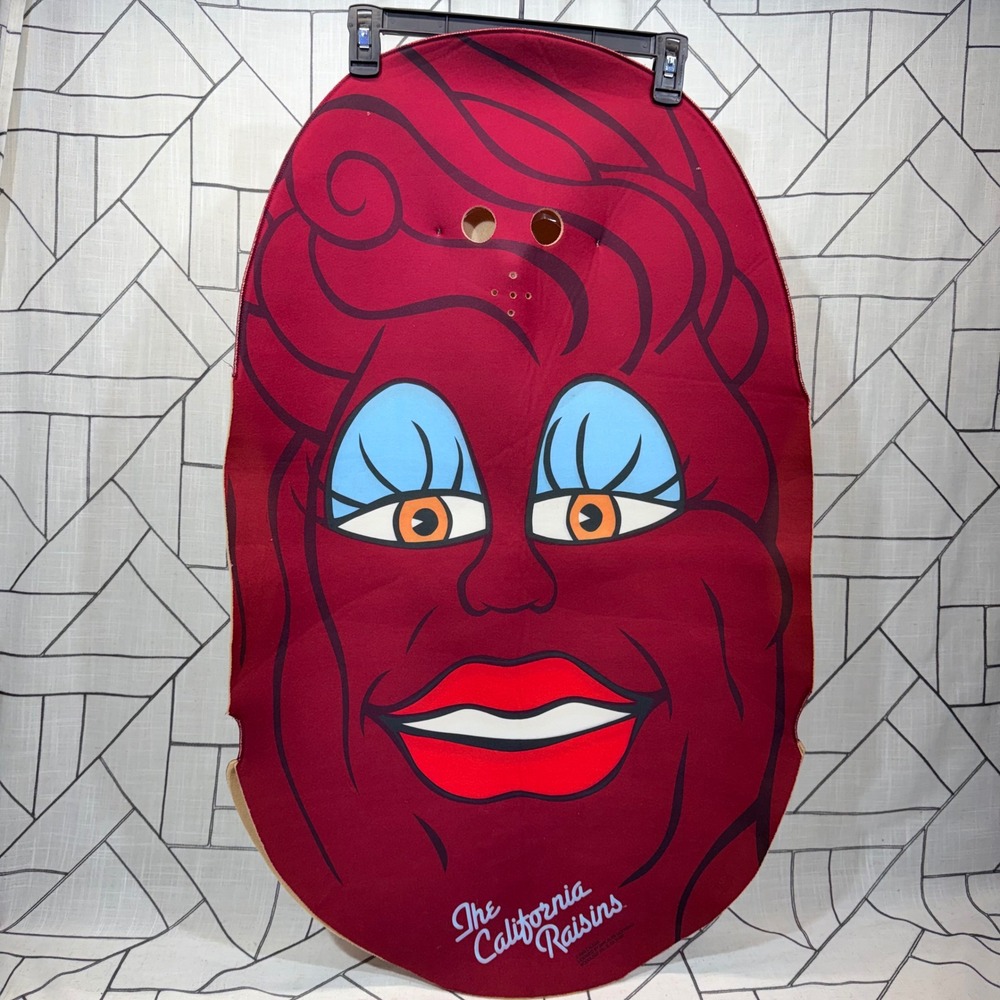 The California Raisins Costume Headpiece OS Red Vintage 1988 Applause Foam Mask